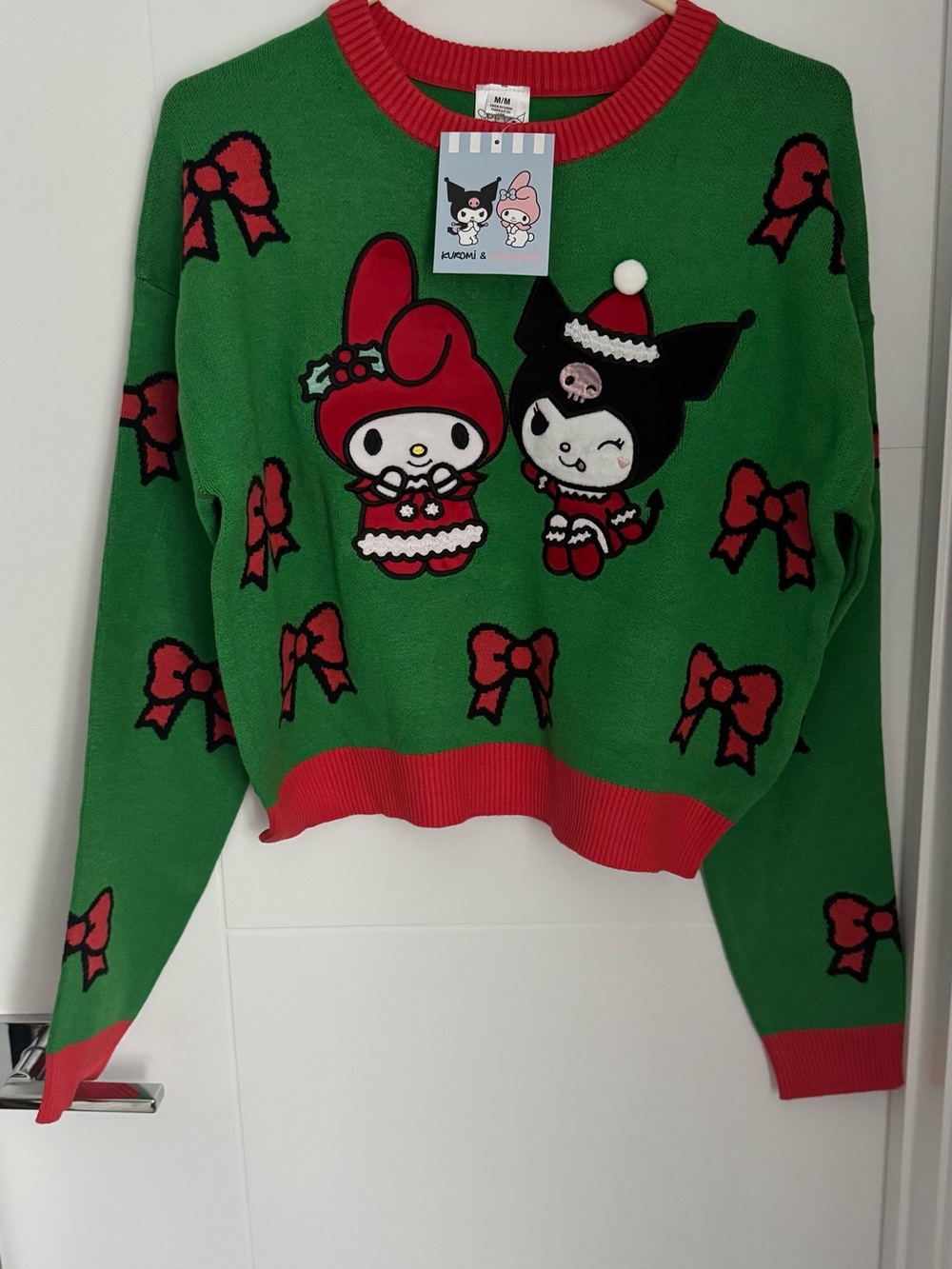 New with Tags Sanrio Holiday Knit Christmas Sweater-  My Melody & Kuromi